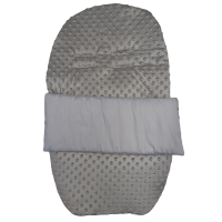 Dimple Velour Padded Car Seat Footmuff: Grey